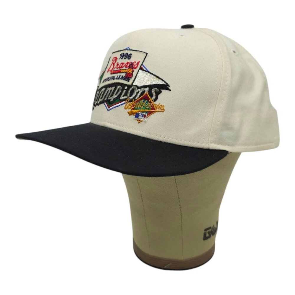 1996 Atlanta Braves Cap READ BROKEN SNAPBACK National League Champions New Era - Picture 12 of 15